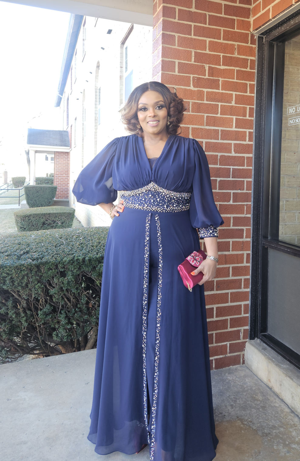 Navy Blue Flap Jumpsuit