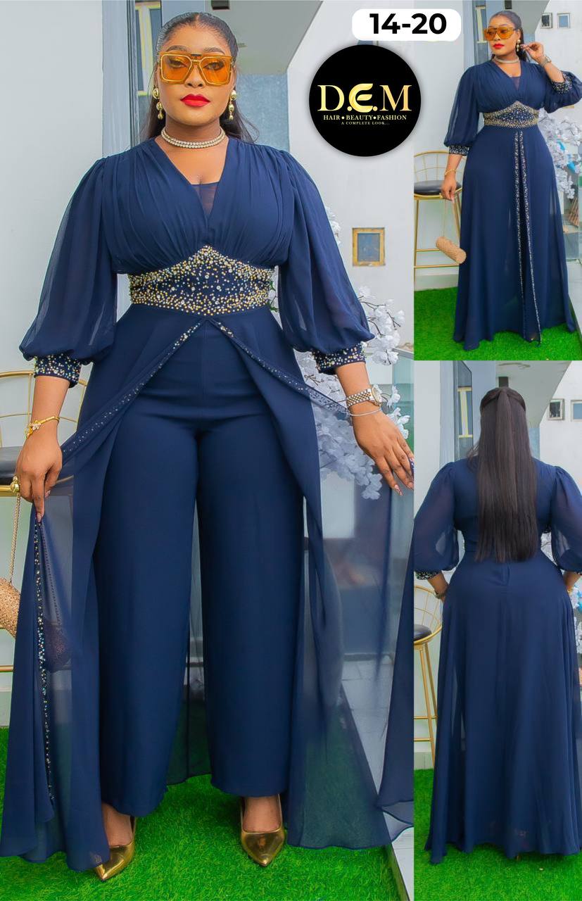 Navy Blue Flap Jumpsuit